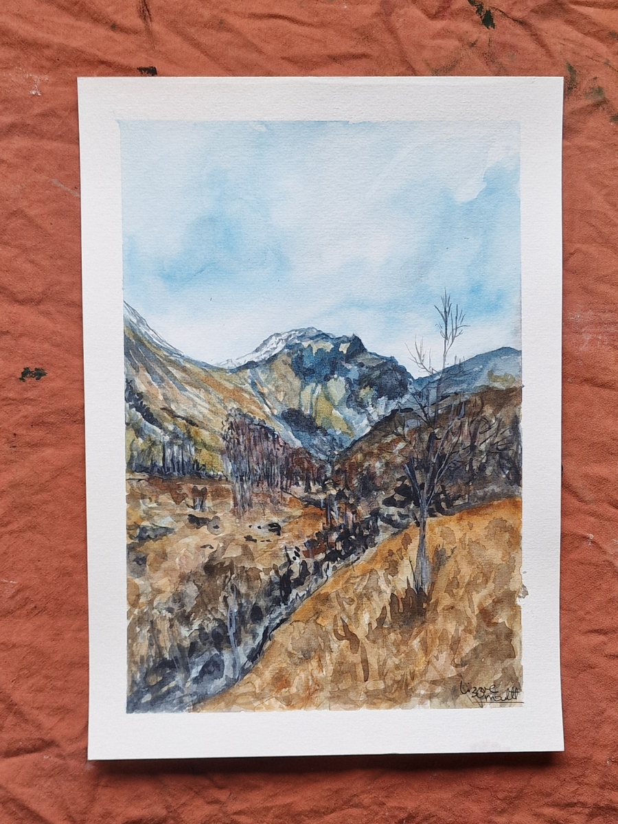 The Glen, Lower Falls Walk - Watercolour