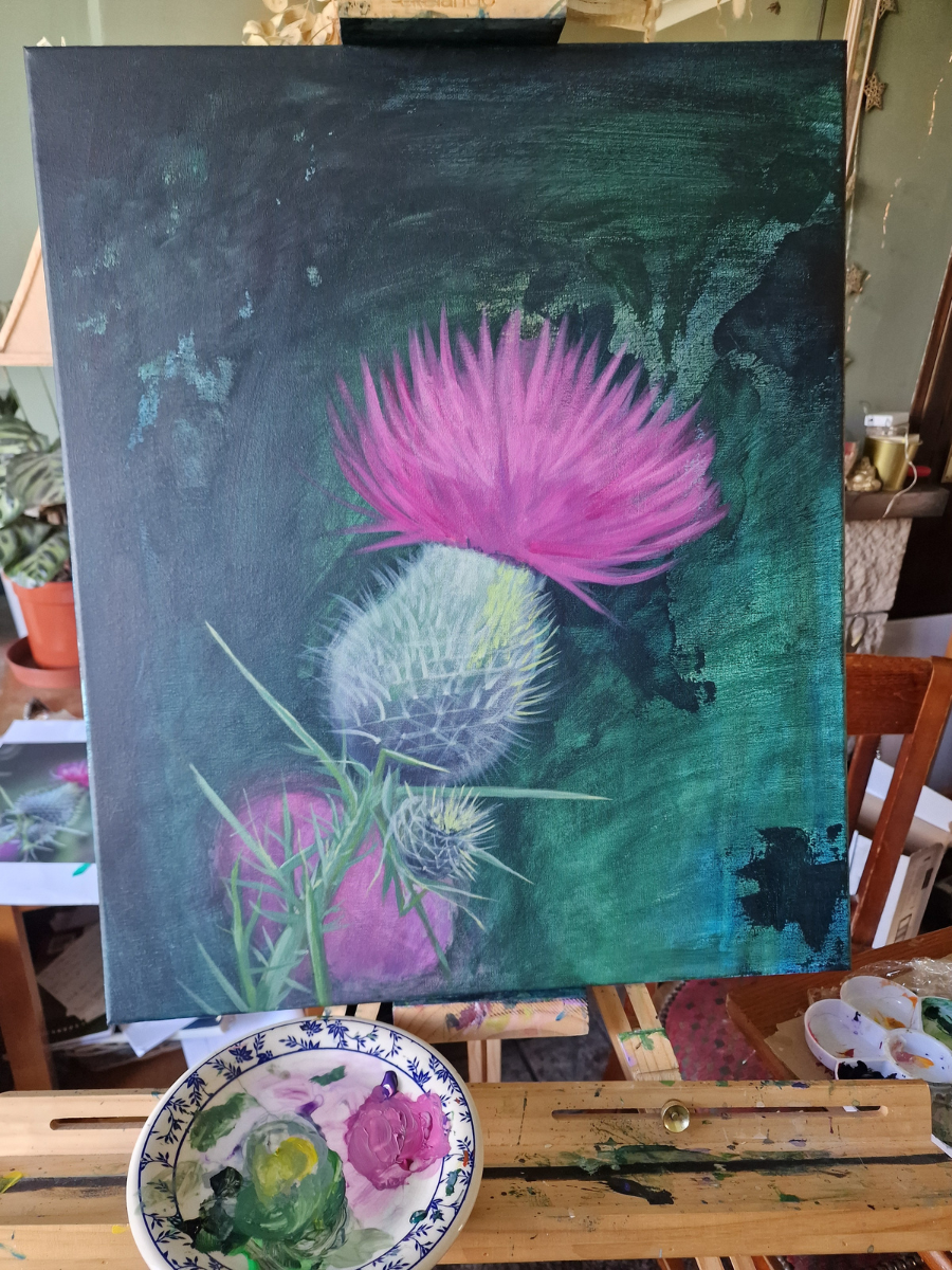 Scottish Thistle - Original - Heart of the Highland Series