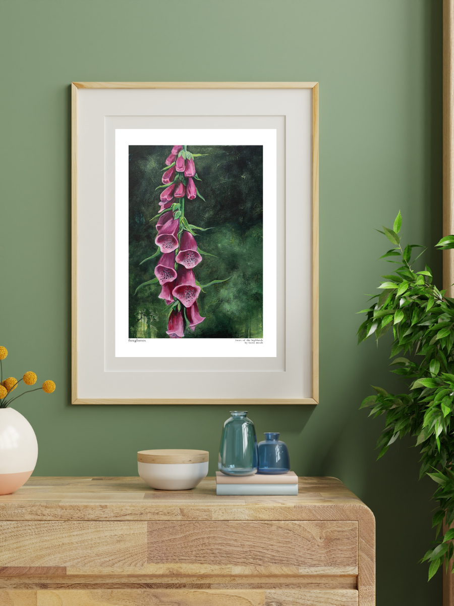"Foxgloves" Heart of the Highland Series, Fine Art Print