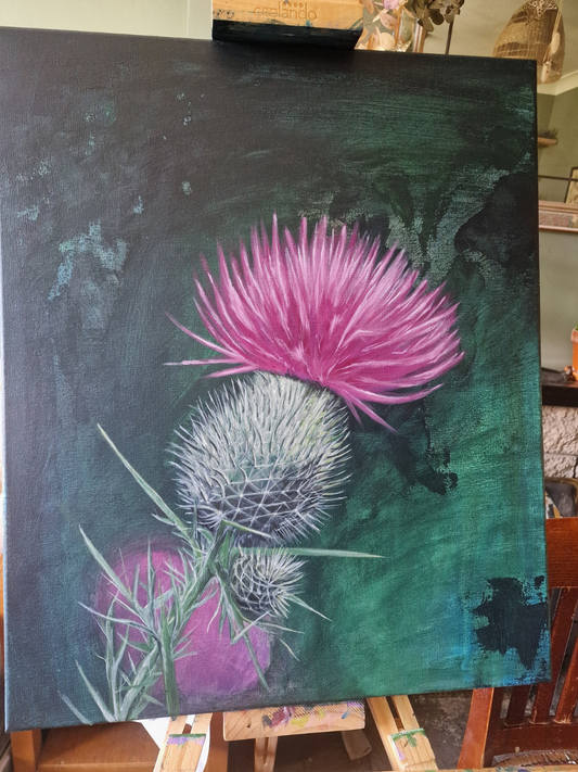Scottish Thistle - Original - Heart of the Highland Series