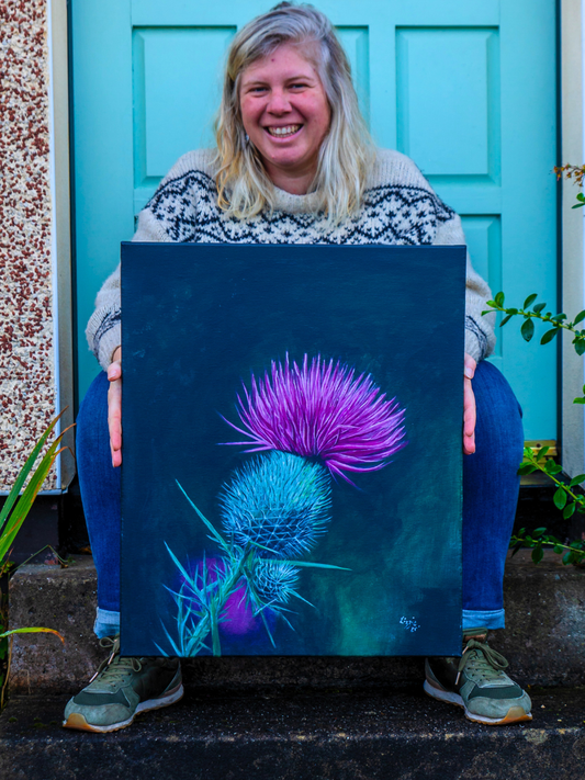 Scottish Thistle - Original - Heart of the Highland Series