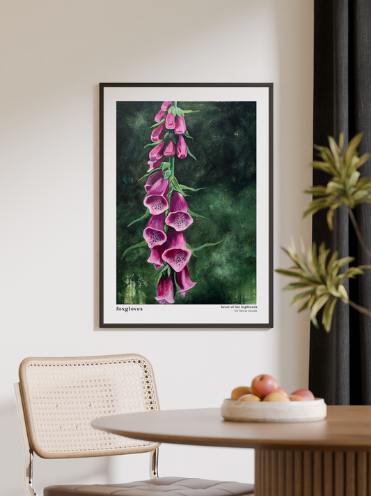 "Foxgloves" Heart of the Highland Series, Fine Art Print